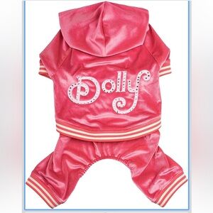 NWT Doggy Parton Rhinestone Dolly Tracksuit for Dog
